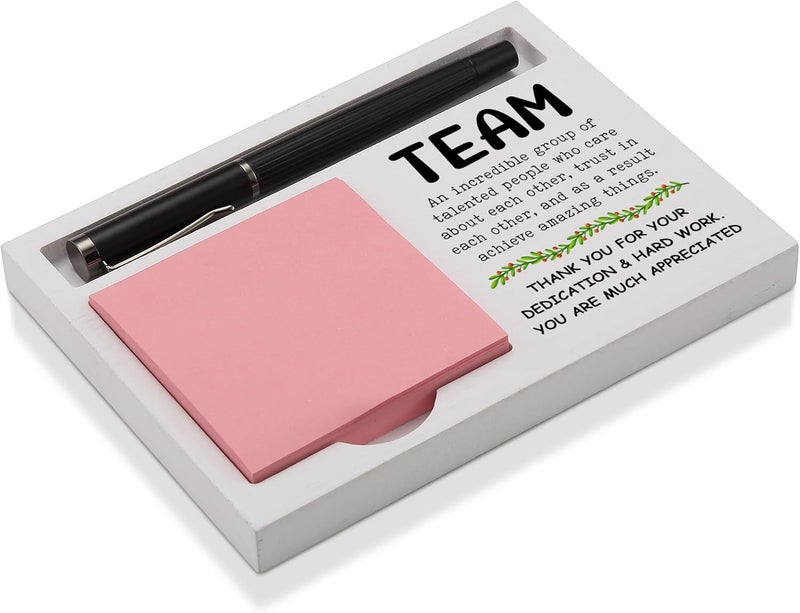 CINRLLA Team Appreciation Sticky Note Holder Desk Organizer, Motivational Gift for Coworkers Employees, Thank You Gift for Team Members, Office Decor for Work Desk, Promotion Birthday Gift, NPB610 - Image 1